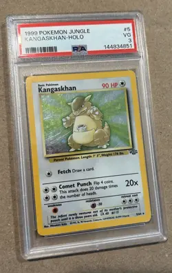 Pokemon TCG Kangaskhan Jungle Holo Rare #5/64 Unlimited 1999 PSA 3 English - Image 1