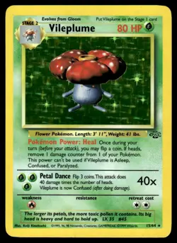 Vileplume #15 - Rare HOLO - Pokemon Jungle - NM - Image 1