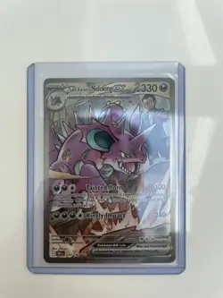 Pokemon Team Rocket's Nidoking EX 233/182 Destined Rivals Holo 330 HP Rare - Image 1