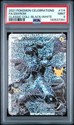 2021 Pokemon Celebrations Classic Collection FA ZEKROM #114 PSA 9 MINT Holo - Image 1