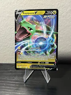 Pokemon Rayquaza V Ultra Rare Holo 100/159 Crown Zenith 210 HP - Image 2