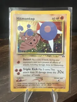 Pokemon Hitmontop Neo Discovery Holo Rare Unlimited 3/75 2001 60 HP English - Image 1