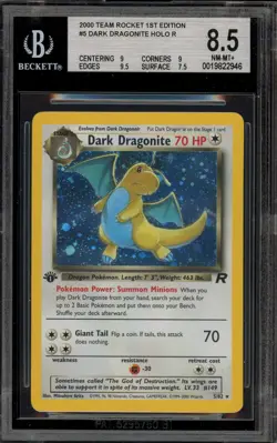 Pokemon Dark Dragonite Team Rocket 1st Edition Holo Rare #5 BGS 8.5 - Image 1
