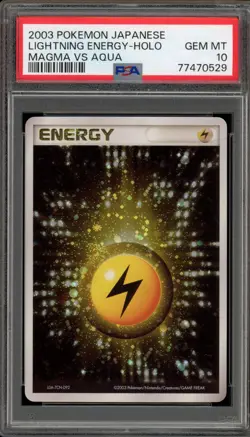 Pokemon Lightning Energy Magma Vs Aqua Japanese Holo PSA 10 Gem Mint - Image 1