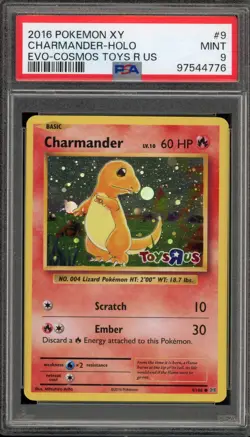 Pokemon Charmander Toys R Us XY Evolutions Cosmos Holo #91 PSA 9 Mint - Image 1