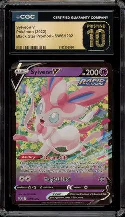 Pokemon Sylveon V Black Star Holo Promo SWSH202 CGC 10 Pristine - Image 1