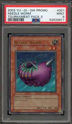 Yu-Gi-Oh! Needle Worm Tournament Pk. 3 Ultra Rare Promo TP3-001 PSA 9 Mint - Image 1