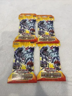 LOT Of 4 Yu-Gi-Oh Battles Of Legend Monster Mayhem Sleeved Booster Packs - Image 1
