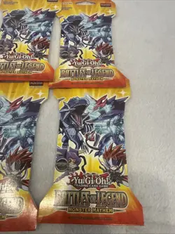 LOT Of 4 Yu-Gi-Oh Battles Of Legend Monster Mayhem Sleeved Booster Packs - Image 2
