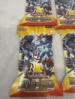 LOT Of 4 Yu-Gi-Oh Battles Of Legend Monster Mayhem Sleeved Booster Packs - Image 3