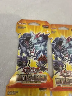 LOT Of 4 Yu-Gi-Oh Battles Of Legend Monster Mayhem Sleeved Booster Packs - Image 4