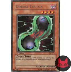 Yugioh Double Coston ast-078 Rare 1st Edition LP - Image 1