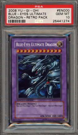 Yu-Gi-Oh! Blue-Eyes Ultimate Dragon 2008 Retro Pk. Secret Rare RP01-EN000 PSA 10 - Image 1