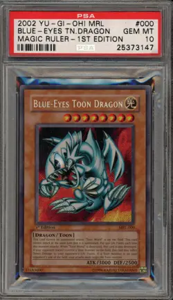 Yu-Gi-Oh! Blue-Eyes Toon Dragon Magic Ruler 1st Ed Secret Rare MRL-000 PSA 10 - Image 1