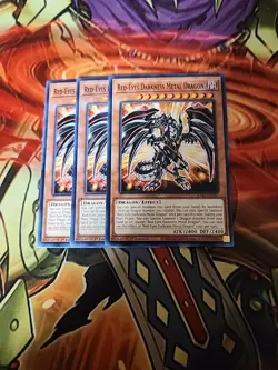 3X Red-Eyes Darkness Metal Dragon SDAZ-EN007 Common 1ST ED NM Yugioh - Image 1