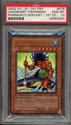 Yu-Gi-Oh! The Legendary Fisherman Pharaoh's Servant 1st Edition PSV-076 PSA 10 - Image 1