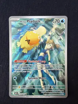Pokemon TCG Misty's Psyduck Destined Rivals 193/182 Illustration Rare Card - Image 1