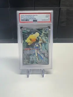 Pokemon TCG Misty's Psyduck Destined Rivals 193/182 Illustration Rare PSA 9 - Image 1