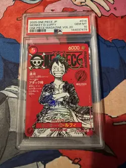 2025 One Piece Monkey D. Luffy SR Magazine Promo ST21-014 PSA 10 Gem Mint - Image 1