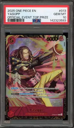 One Piece CCG Yasopp Official Event Top Prize OP09-013 PSA 10 Gem Mint - Image 1