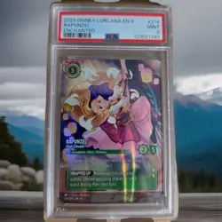 PSA 9 Disney Lorcana Rapunzel High Climber Enchanted #214/204 Reign of Jafar - Image 1