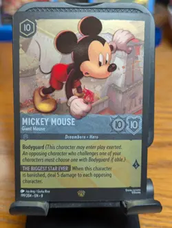 Disney Lorcana Reign of Jafar Mickey Mouse Legendary Cold Foil 199/204 - Image 1