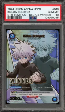 Union Arena Killua Zoldyck Store Tournament Oct-Dec '24 Winner #018 PSA 10 - Image 1