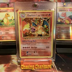 Pokemon 2016 Evolutions Charizard Charmander Charmeleon Holo Card Lot w/ Cases - Image 2