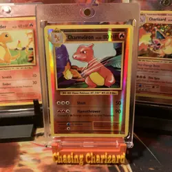 Pokemon 2016 Evolutions Charizard Charmander Charmeleon Holo Card Lot w/ Cases - Image 4