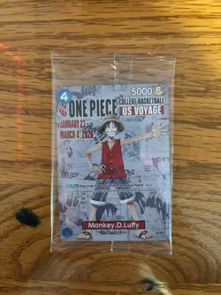 One Piece College Basketball US Voyage Monkey.D.Luffy Card SEALED - Image 1