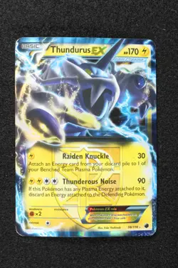 Thundurus EX 38/116 - Pokemon TCG Plasma Freeze Black & White Ultra Rare Card MP - Image 1