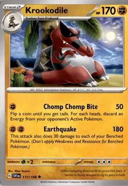 Krookodile 117/198 SV01: Scarlet & Violet Base Set Pokemon Card TCG - Image 1