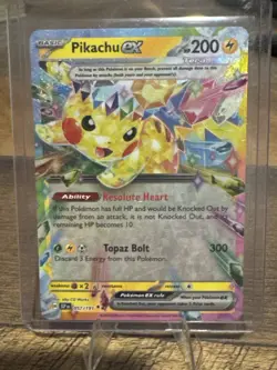 Pikachu ex 057/191 Surging Sparks Double Rare NM Pokemon Tera Card - Image 1