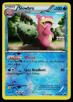 Pokemon Card - Slowbro Dark Explorers 24/108 Reverse Holo Uncommon - Image 1
