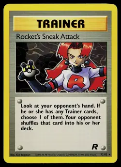 Pokemon Card - Rocket's Sneak Attack Team Rocket 72/82 Rare - Image 1