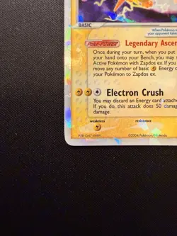 Zapdos ex 116/112 EX FireRed & LeafGreen Holo Rare Pokemon Card English 2004 - Image 4