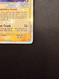 Zapdos ex 116/112 EX FireRed & LeafGreen Holo Rare Pokemon Card English 2004 - Image 5