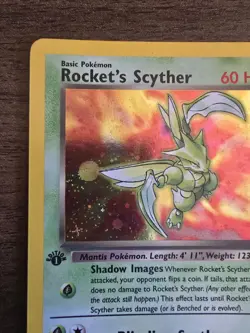 Rockets Scyther 1st Edition Holo Gym Heroes Card 13/132 Near Mint Condition - Image 3