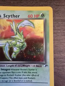Rockets Scyther 1st Edition Holo Gym Heroes Card 13/132 Near Mint Condition - Image 4