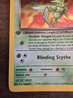 Rockets Scyther 1st Edition Holo Gym Heroes Card 13/132 Near Mint Condition - Image 5