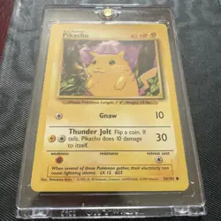 Pikachu 58/102 Base Set 1999 Near Mint Pokemon Card Hard Case - Image 1