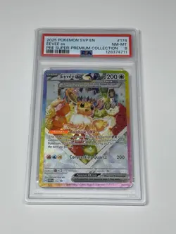 Pokemon Card Eevee ex 174 Scarlet & Violet Promo Holo EX PSA 8 2025 Pokemon TCG - Image 1