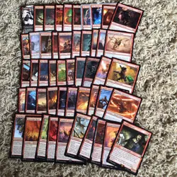 Magic the Gathering 50 Red Rare Card Lot - Image 1