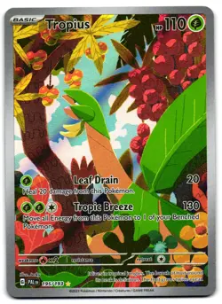 Tropius 195/193 - Paldea Evolved Illustration Rare Pokemon TCG - M/LP Card - Image 1