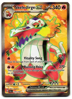 Skeledirge ex 233/193 - Paldea Evolved Ultra Rare Pokemon TCG - M/LP Card - Image 1