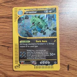 Pokemon TCG Tyranitar Expedition Base Set Holo Rare Card 29/165 LP SWIRL - Image 1