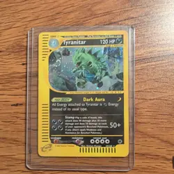Pokemon TCG Tyranitar Expedition Base Set Holo Rare Card 29/165 LP SWIRL - Image 2