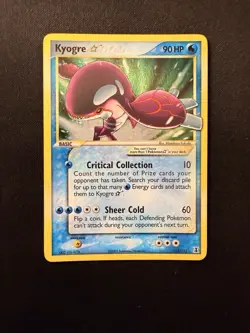 Kyogre Gold Star 112/113 EX Delta Species Ultra Rare Holo Pokemon Card English - Image 1