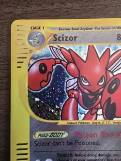 Pokemon Scizor Card Aquapolis H21/H32 Rare Holo Near Mint Condition - Image 3