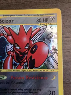Pokemon Scizor Card Aquapolis H21/H32 Rare Holo Near Mint Condition - Image 4